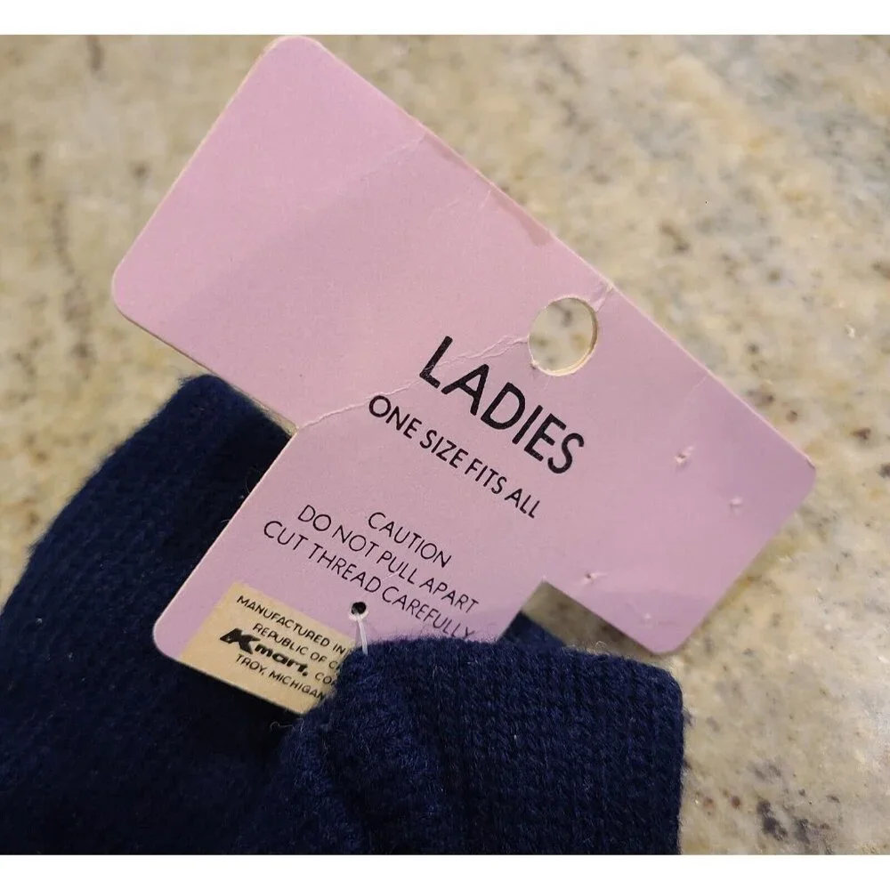 New! Vintage One Size Stretch Blue Knit 8.5